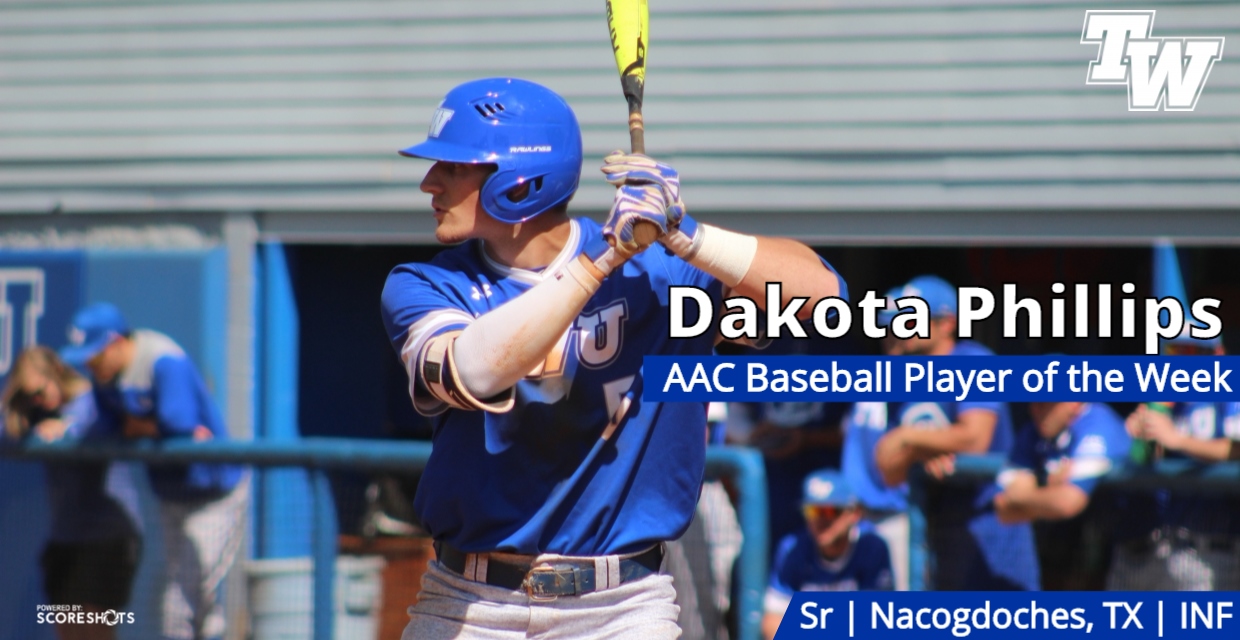 Dakota Phillips Named AAC Baseball Player of the Week