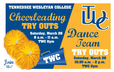 Tryouts March 26th