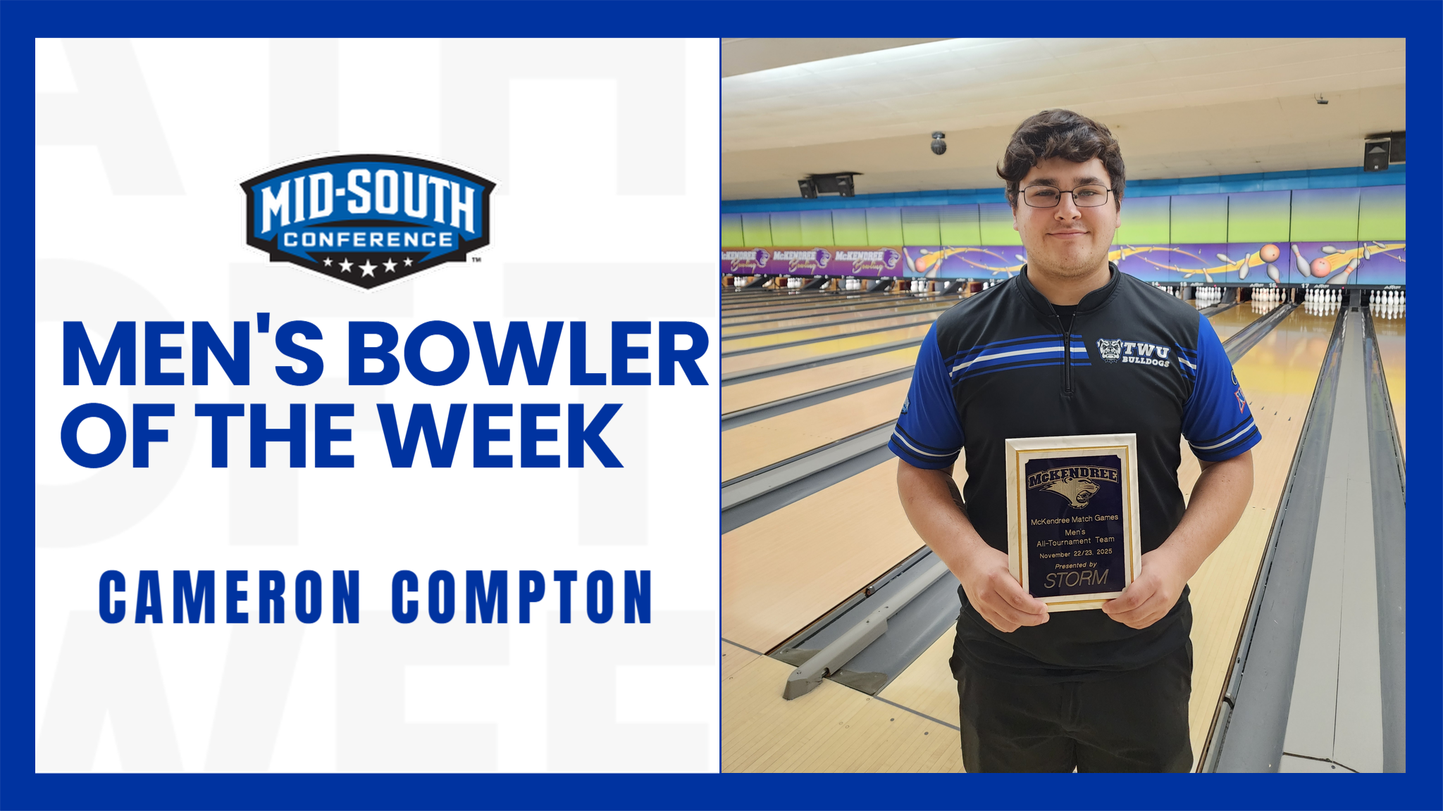 Compton Named MSC Men's Bowler of the Week